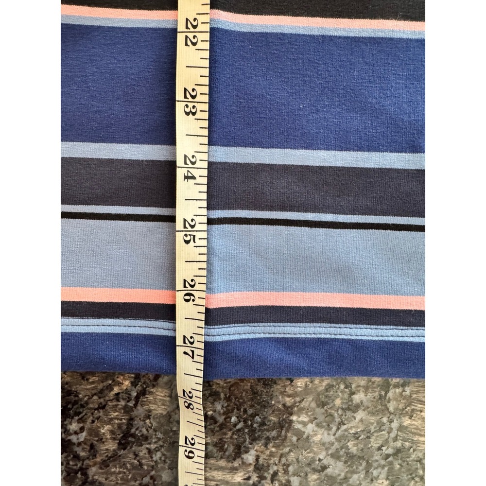 Beams Multi Border Crew Neck Shirt Navy Striped Long Sleeve Tee - Picture 8 of 8